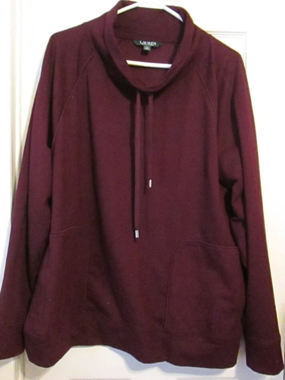 Lauren Ralph Lauren Women's Maroon Sweatshirt Size XL